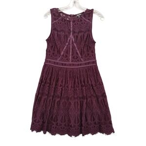 Lily Rose‎ Lace Dress Sleeveless Purple Size M Whimsigoth Witchy Party